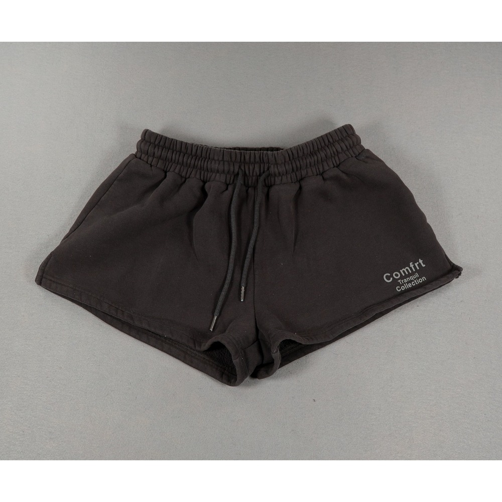 Comfrt Womens Tranquil Collection Fleece Sweat Shorts Charcoal Grey Size M